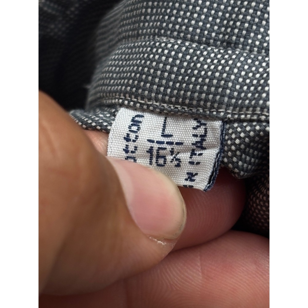 Brioni Neiman Marcus Mens Grey Micro Check French Cuff Dress Shirt 16.5 L Italy - Picture 5 of 7